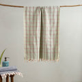 Buy Handloom Fine Cotton Checks Bath Towel