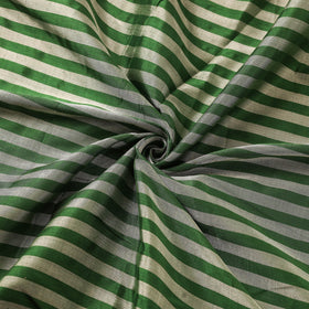 Handloom full tissue silver zari stripes chanderi silk