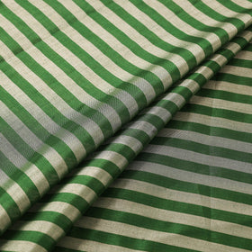 Handloom full tissue silver zari stripes chanderi silk