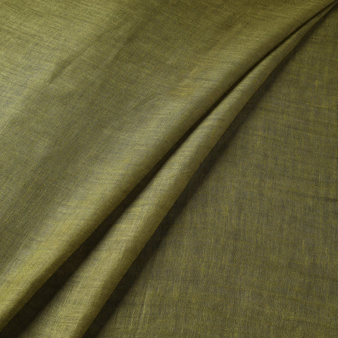Green - handloom linen bhagalpuri fabric 09 - handcrafted