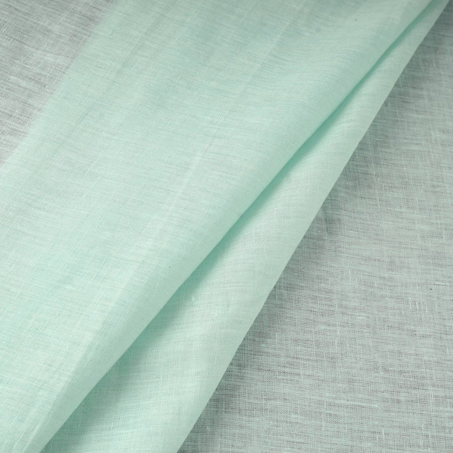 Green - handloom linen bhagalpuri fabric 21 - handcrafted