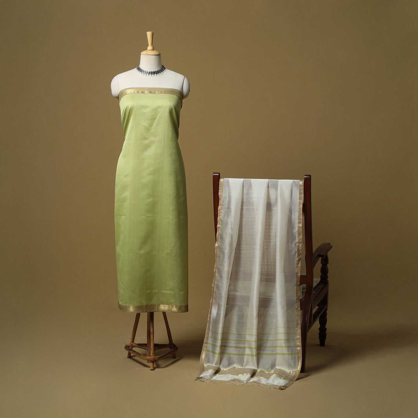 Handloom maheshwari silk 2pc unstitched dress material 41