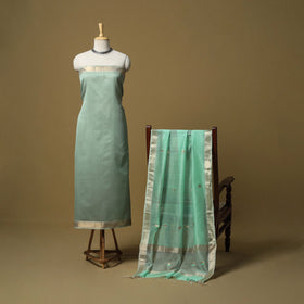 Handloom maheshwari silk buti work 2pc unstitched dress