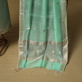 Handloom maheshwari silk buti work 2pc unstitched dress