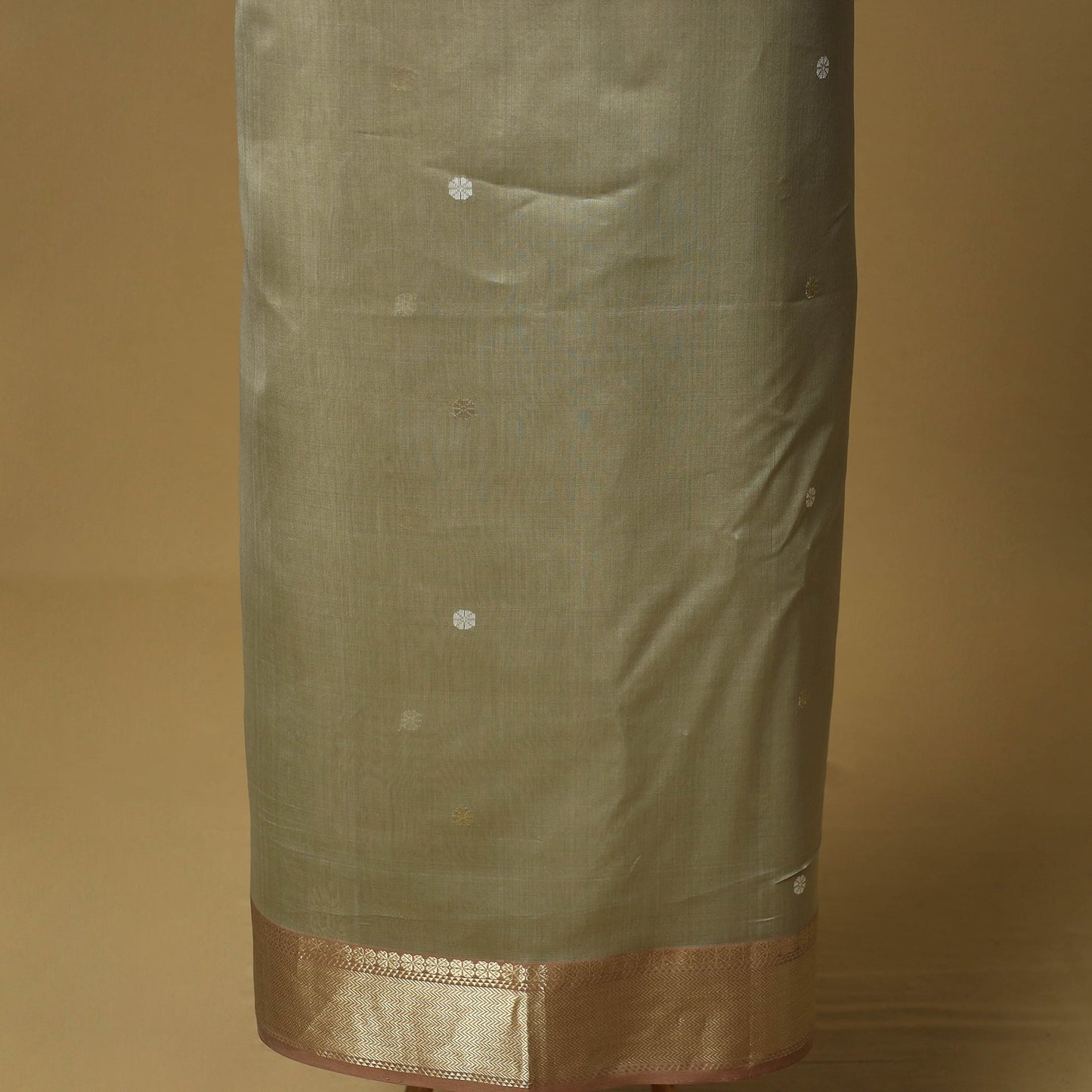 Handloom maheshwari silk buti work 2pc unstitched dress