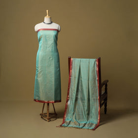 Handloom maheshwari silk tissue zari 2pc unstitched dress