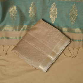 Handloom maheshwari silk tissue zari 3pc unstitched dress