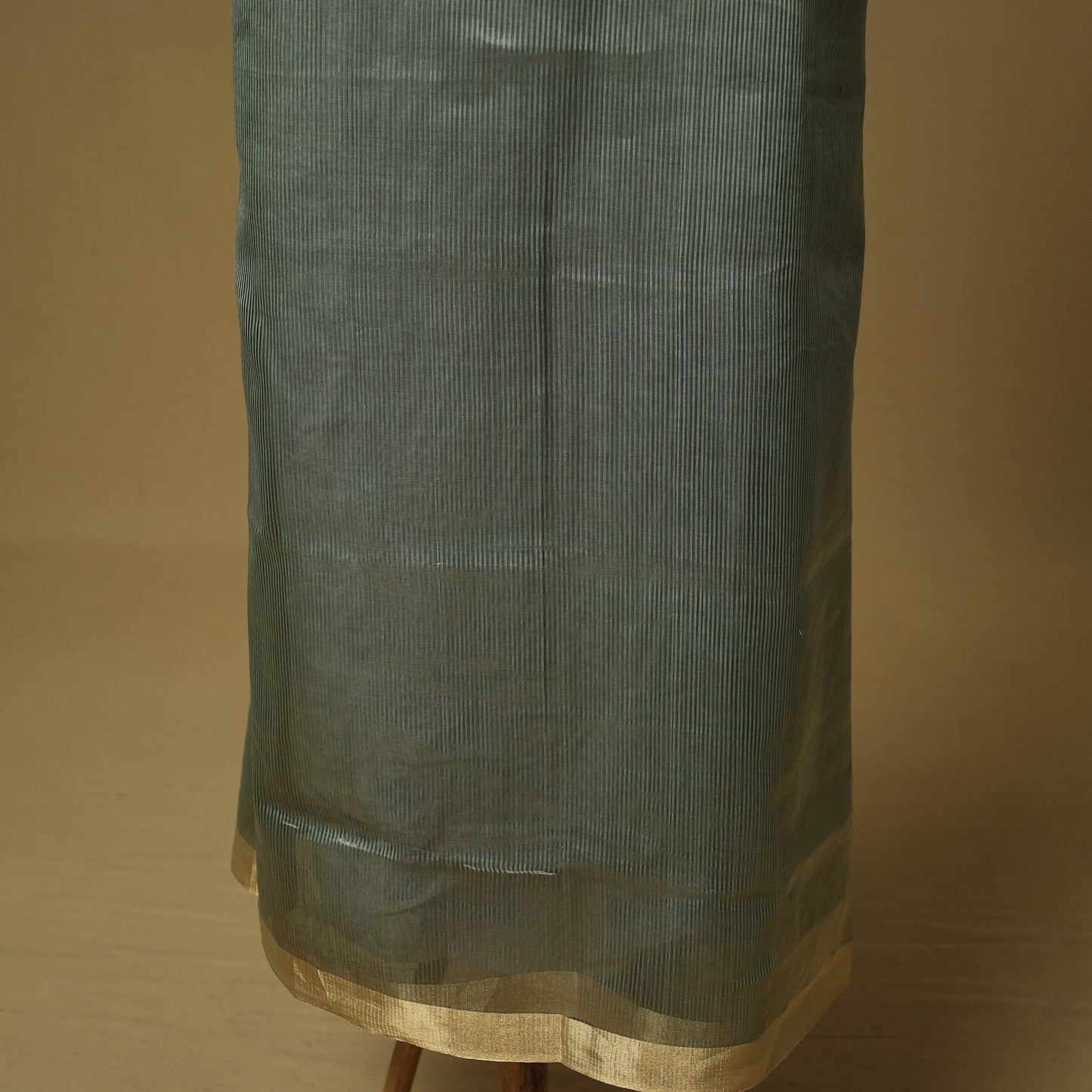 Handloom maheshwari silk tissue zari stripes 2pc unstitched