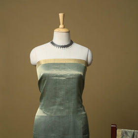 Handloom maheshwari silk tissue zari stripes 2pc unstitched