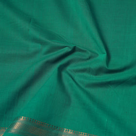 GreenHandloom Mangalagiri Cotton Fabric with Zari Border