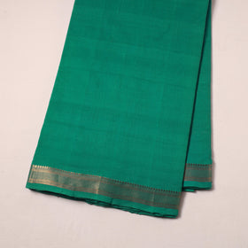 GreenHandloom Mangalagiri Cotton Fabric with Zari Border