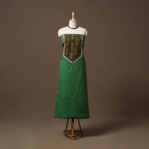 Handloom mangalagiri patchwork cotton unstitched kurta