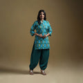 Handloom mercerised cotton pochampally ikat 2pc short kurta
