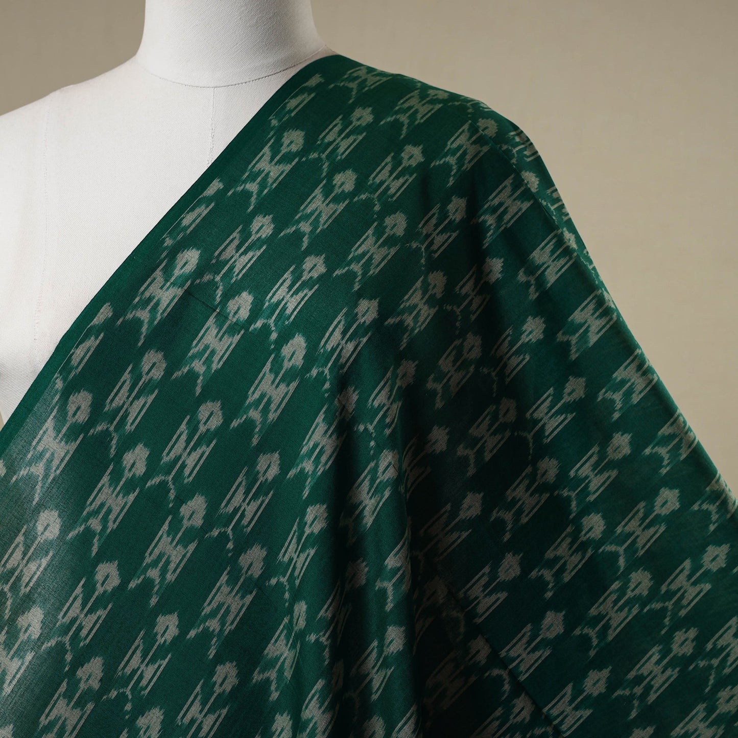 Handloom mercerised cotton pochampally ikat fabric 02