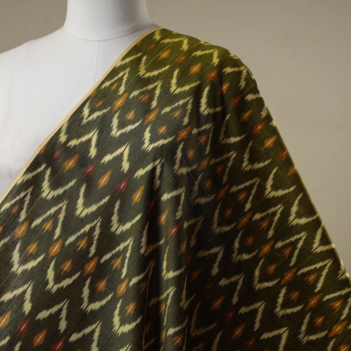 Handloom mercerised cotton pochampally ikat fabric 13