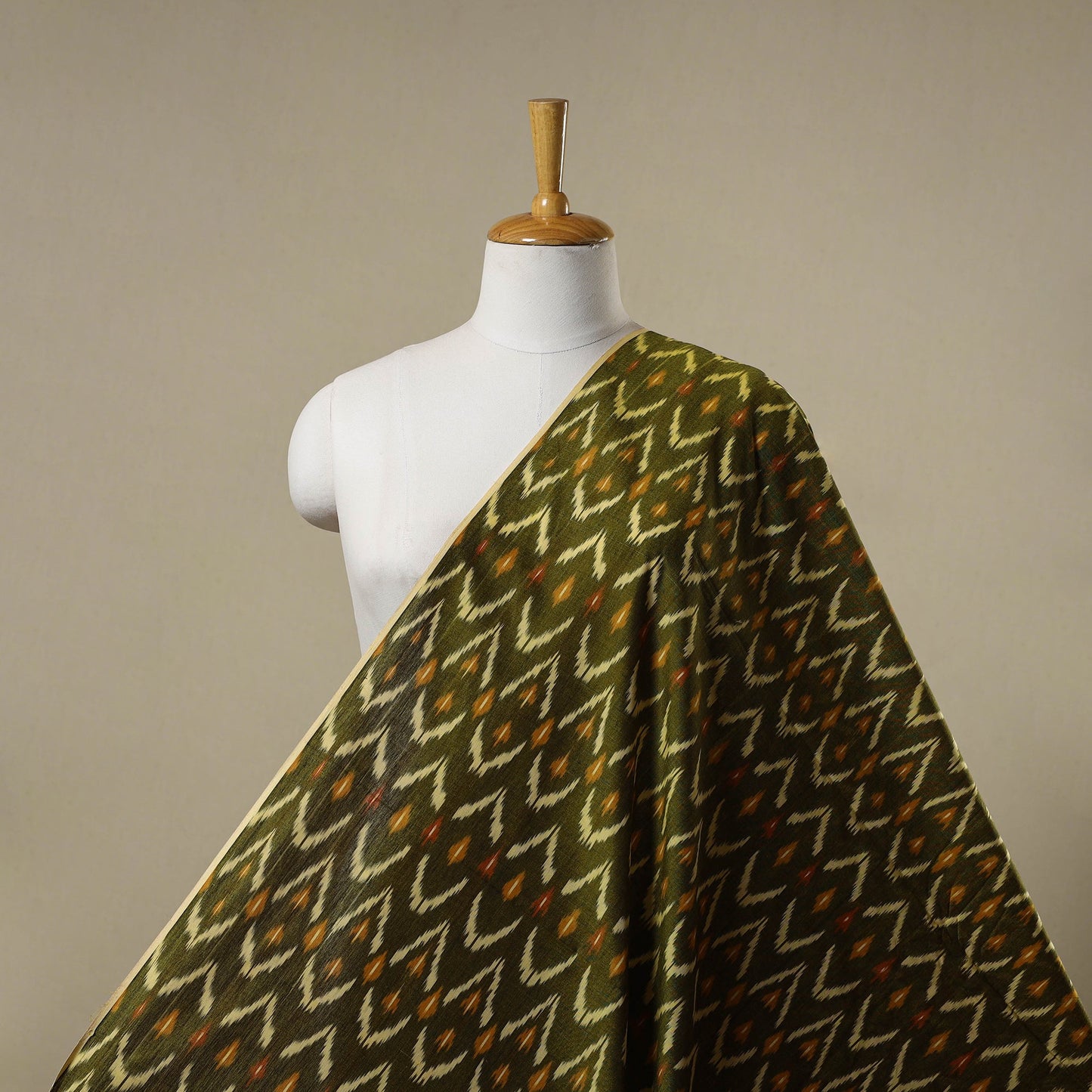 Handloom mercerised cotton pochampally ikat fabric 13