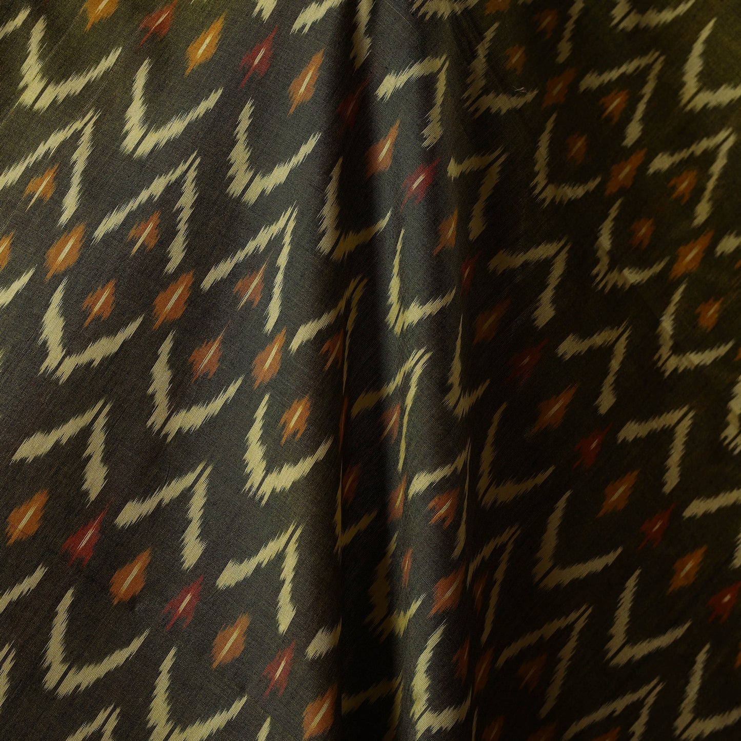 Handloom mercerised cotton pochampally ikat fabric 13