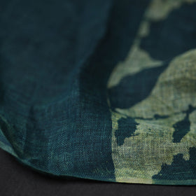 Green - handloom natural dyed linen bindaas stole 10