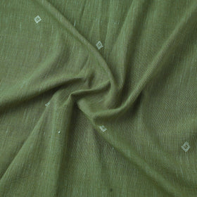 Green - handloom organic buti kala cotton fabric 02