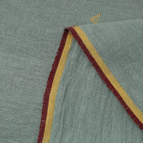 Green - handloom organic buti kala cotton fabric 05