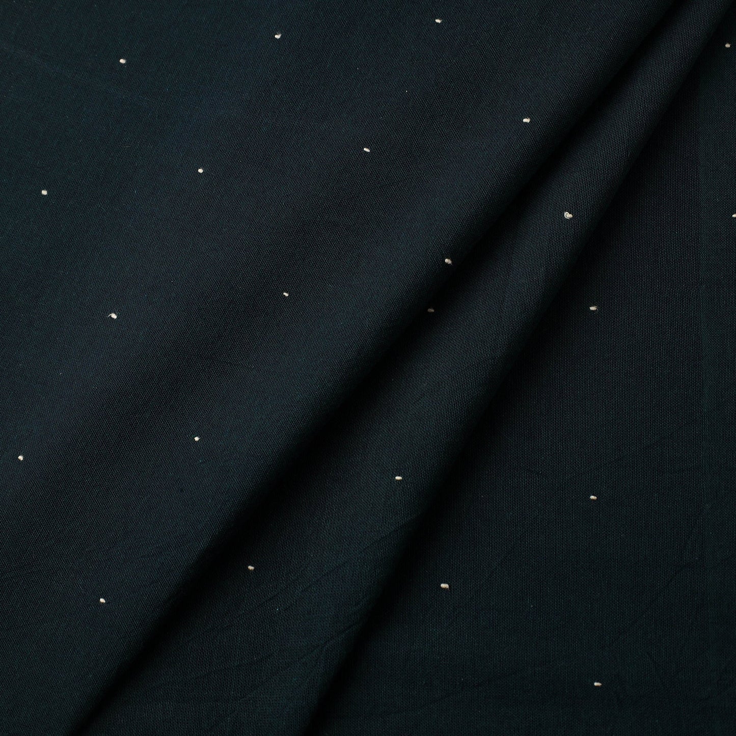 Green - handloom organic kala cotton fabric 03 - handcrafted