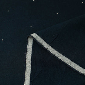 Green - handloom organic kala cotton fabric 03 - handcrafted