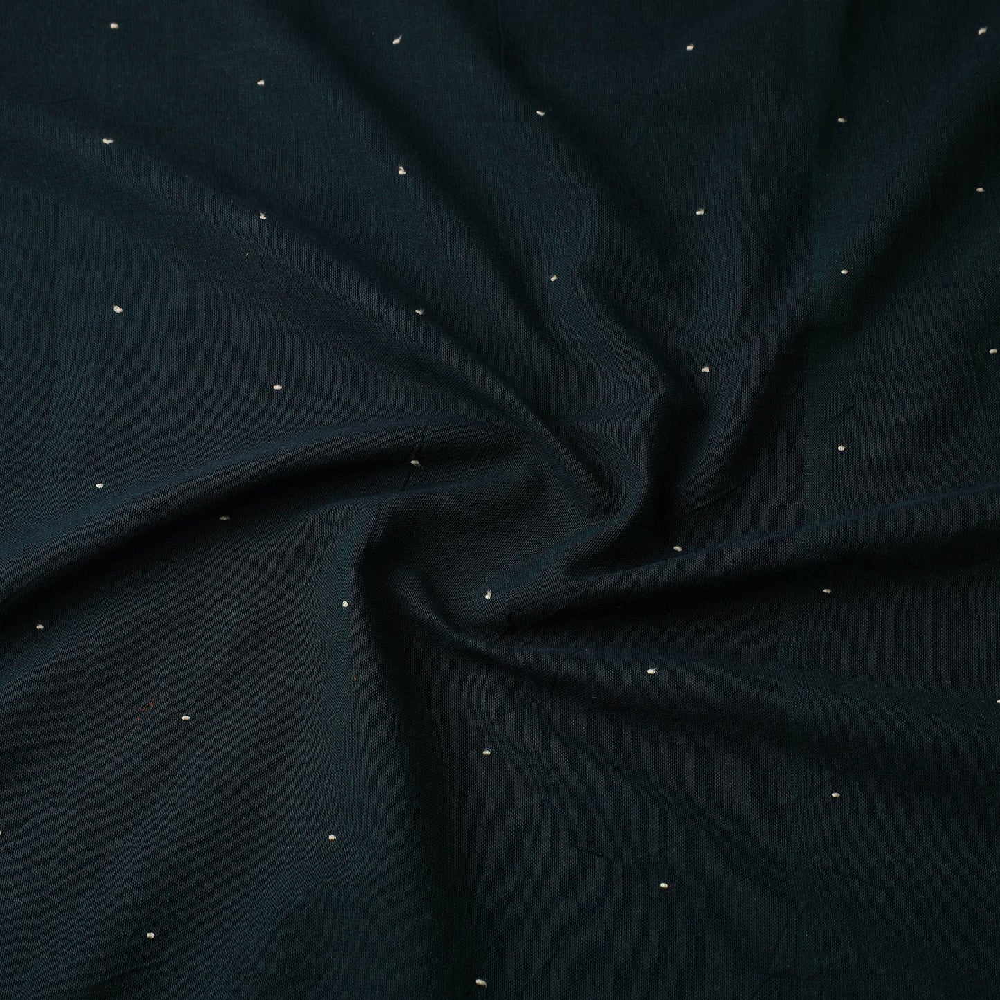 Green - handloom organic kala cotton fabric 03 - handcrafted