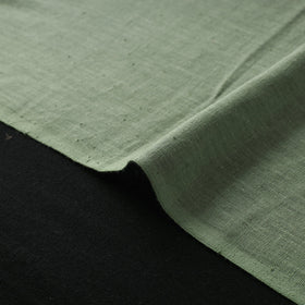 Green - handloom organic kala cotton fabric 09 - handcrafted