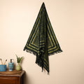 Green - Handloom Block Printed Cotton Bindaas Towel 03