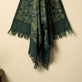 Green - handloom printed cotton bindaas towel 25