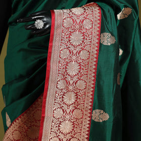 Green - handloom pure katan silk kaduwa zari buti banarasi