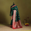 Green - handloom pure katan silk kaduwa zari buti banarasi