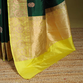 Green - handloom pure katan silk kaduwa zari buti banarasi