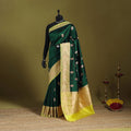 Green - handloom pure katan silk kaduwa zari buti banarasi