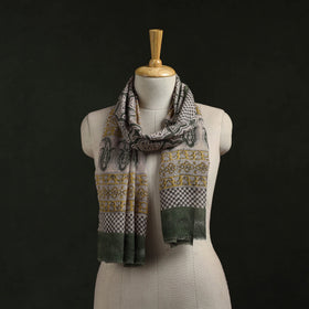 Handloom pure wool natural dyed hand block print bagru