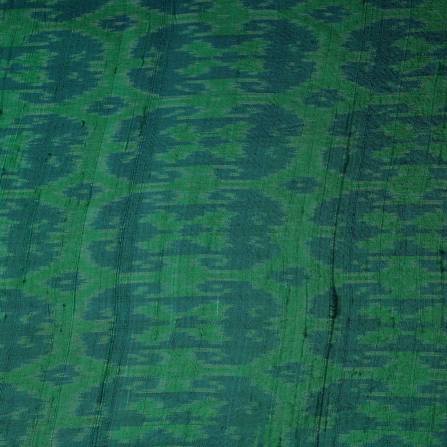 Handloom raw silk pochampally ikat fabric 01 - handcrafted