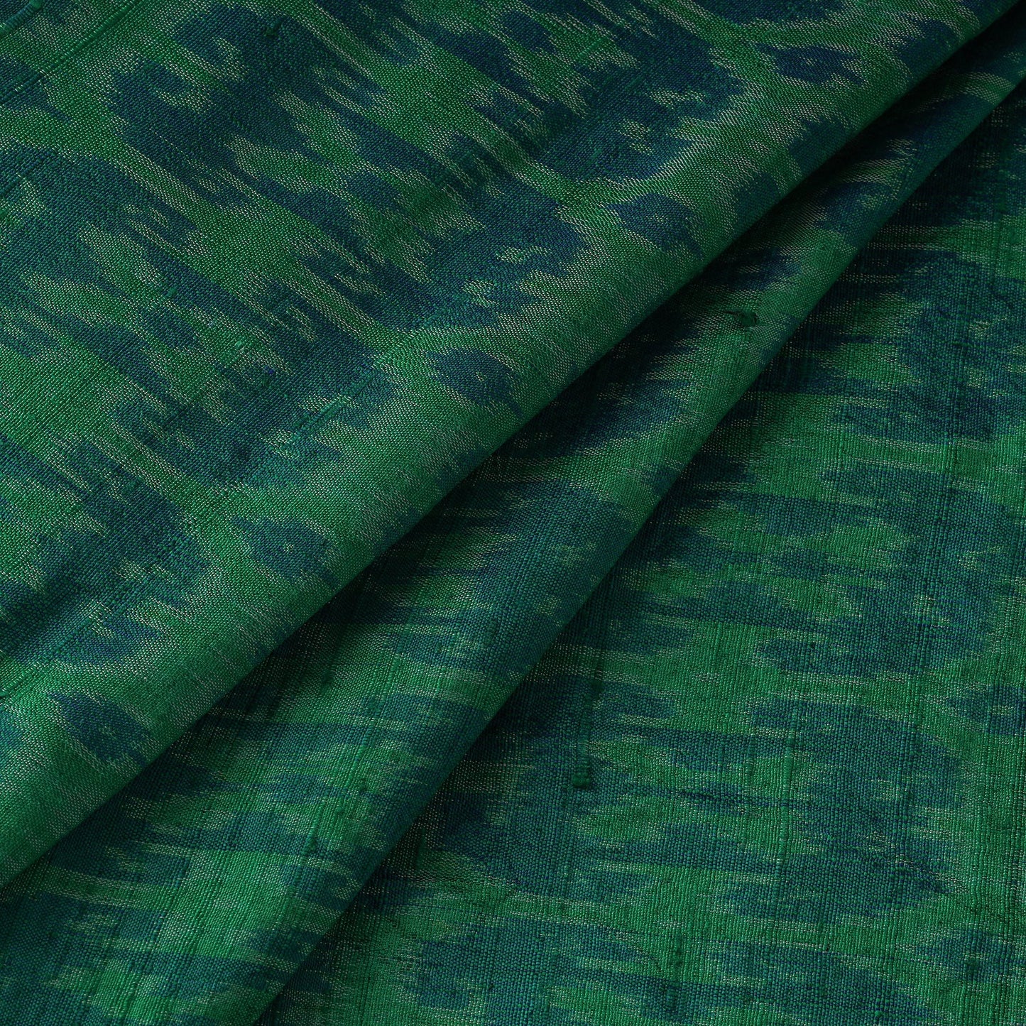 Handloom raw silk pochampally ikat fabric 01 - handcrafted