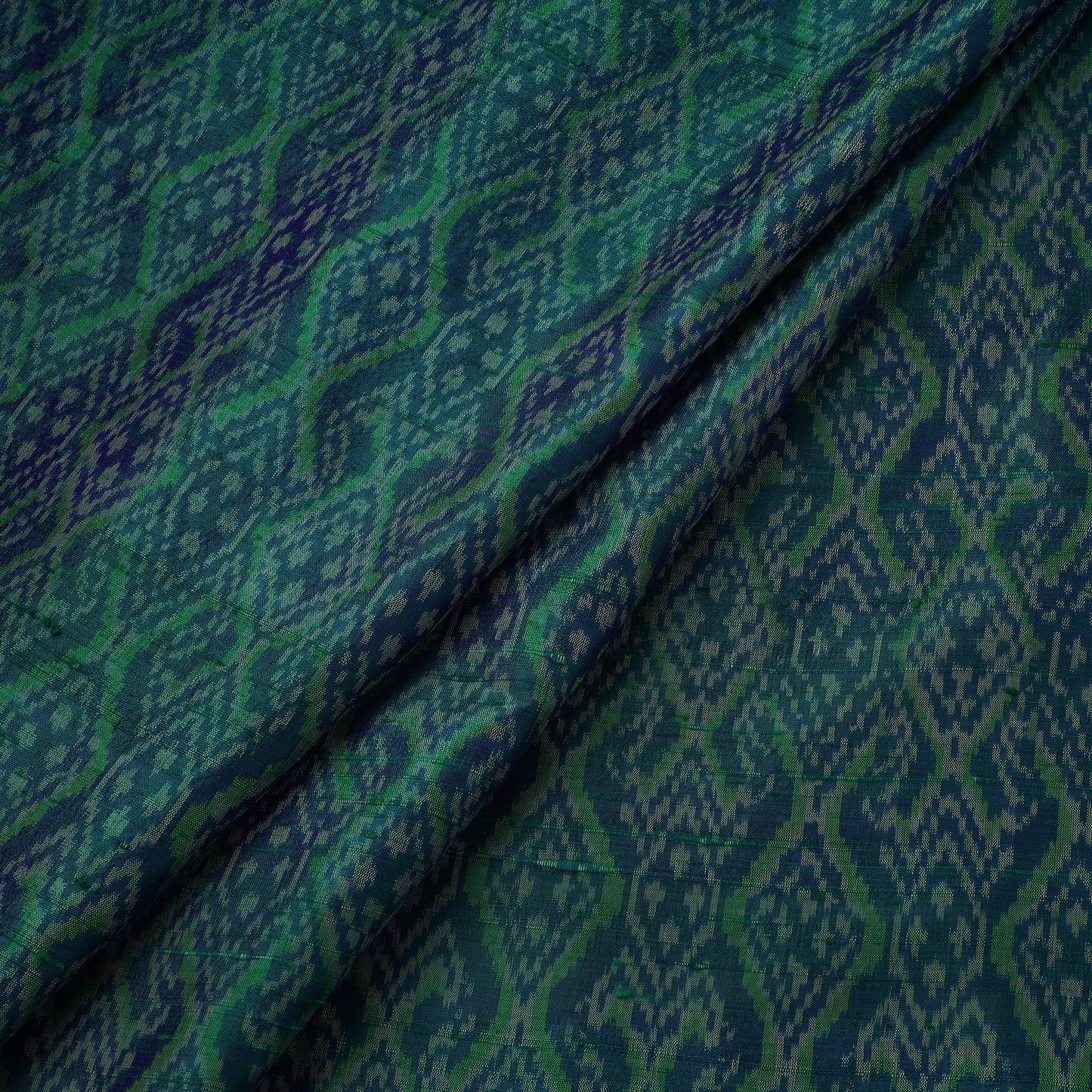Handloom raw silk pochampally ikat fabric 10 - handcrafted