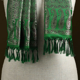 Handloom semi silk jacquard weave banarasi stole