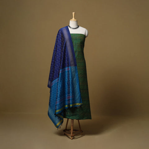 Handloom sico pochampally ikat 2pc unstitched dress