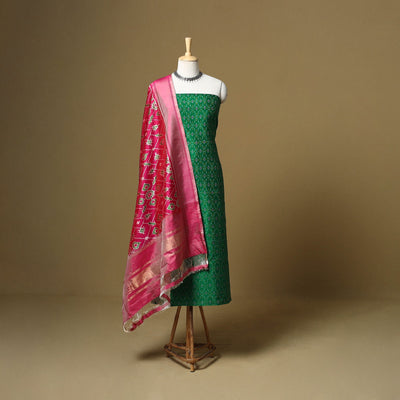 Handloom sico pochampally ikat 2pc unstitched dress