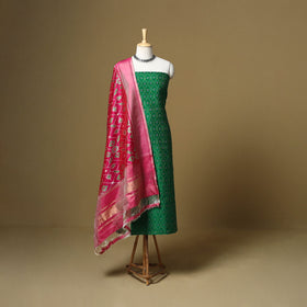 Handloom sico pochampally ikat 2pc unstitched dress