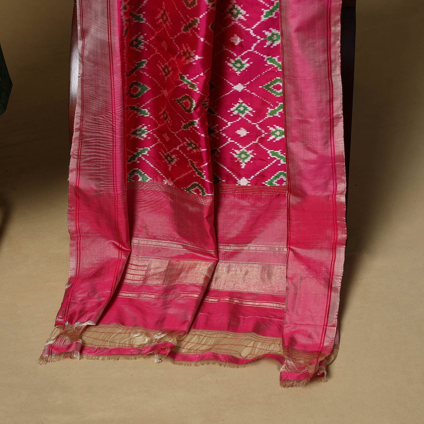 Handloom sico pochampally ikat 2pc unstitched dress