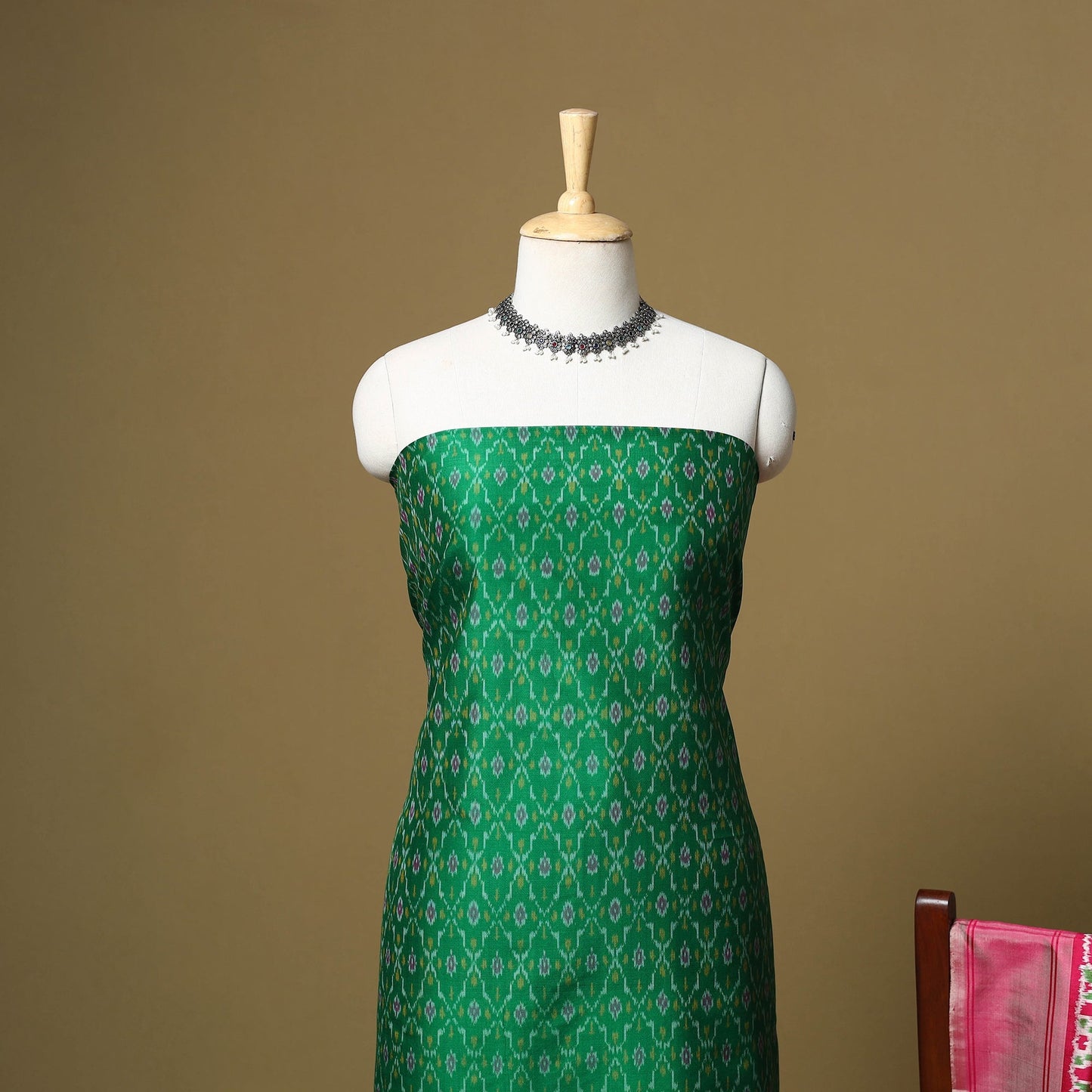 Handloom sico pochampally ikat 2pc unstitched dress