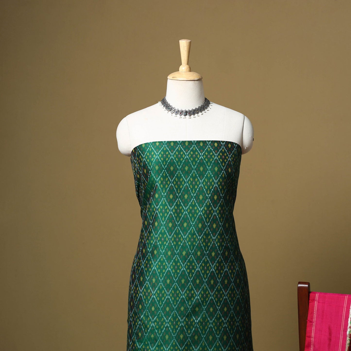 Handloom sico pochampally ikat 2pc unstitched dress