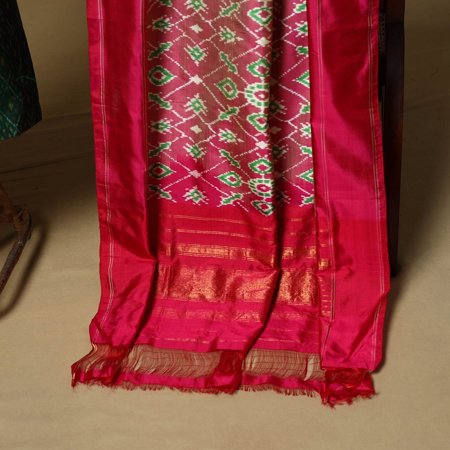 Handloom sico pochampally ikat 2pc unstitched dress