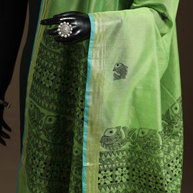 Handloom silk cotton handpainted madhubani dupatta 02