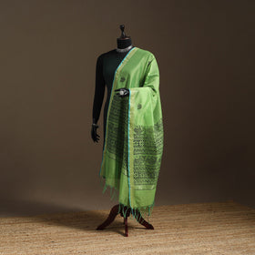 Handloom silk cotton handpainted madhubani dupatta 02