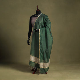 Green - handloom silk cotton maheshwari dupatta 30