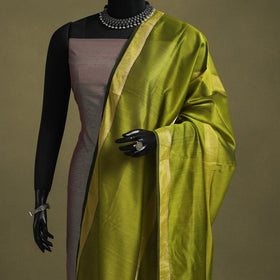 Green - handloom silk cotton maheshwari dupatta 39